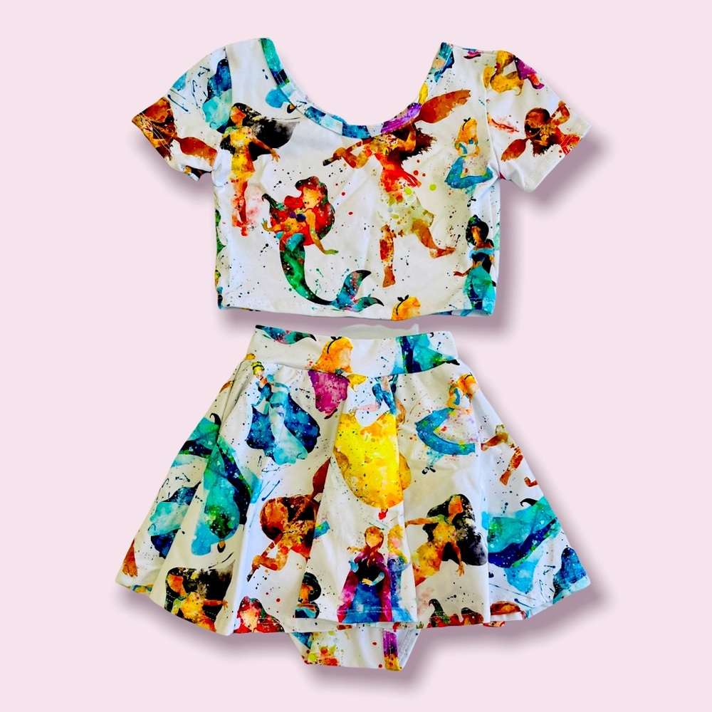 NWT Wild Rich Kids Disney Princess Two Piece